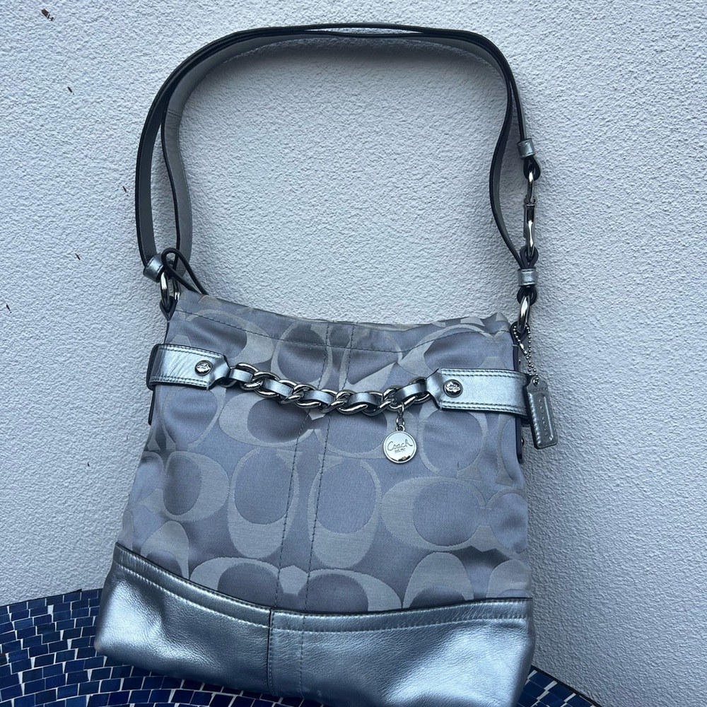Coach Gray and Silver Women's Convertible Bag